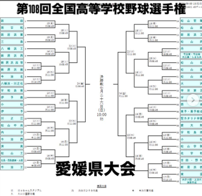 『第108回全国高等学校野球選手権　愛媛大会』